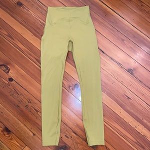 Lululemon align leggings Grape leaf/ green/yellow color size 2